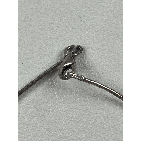 White Quartz Pendant Sterling Silver Necklace Snake Chain 16" - Picture 7 of 11